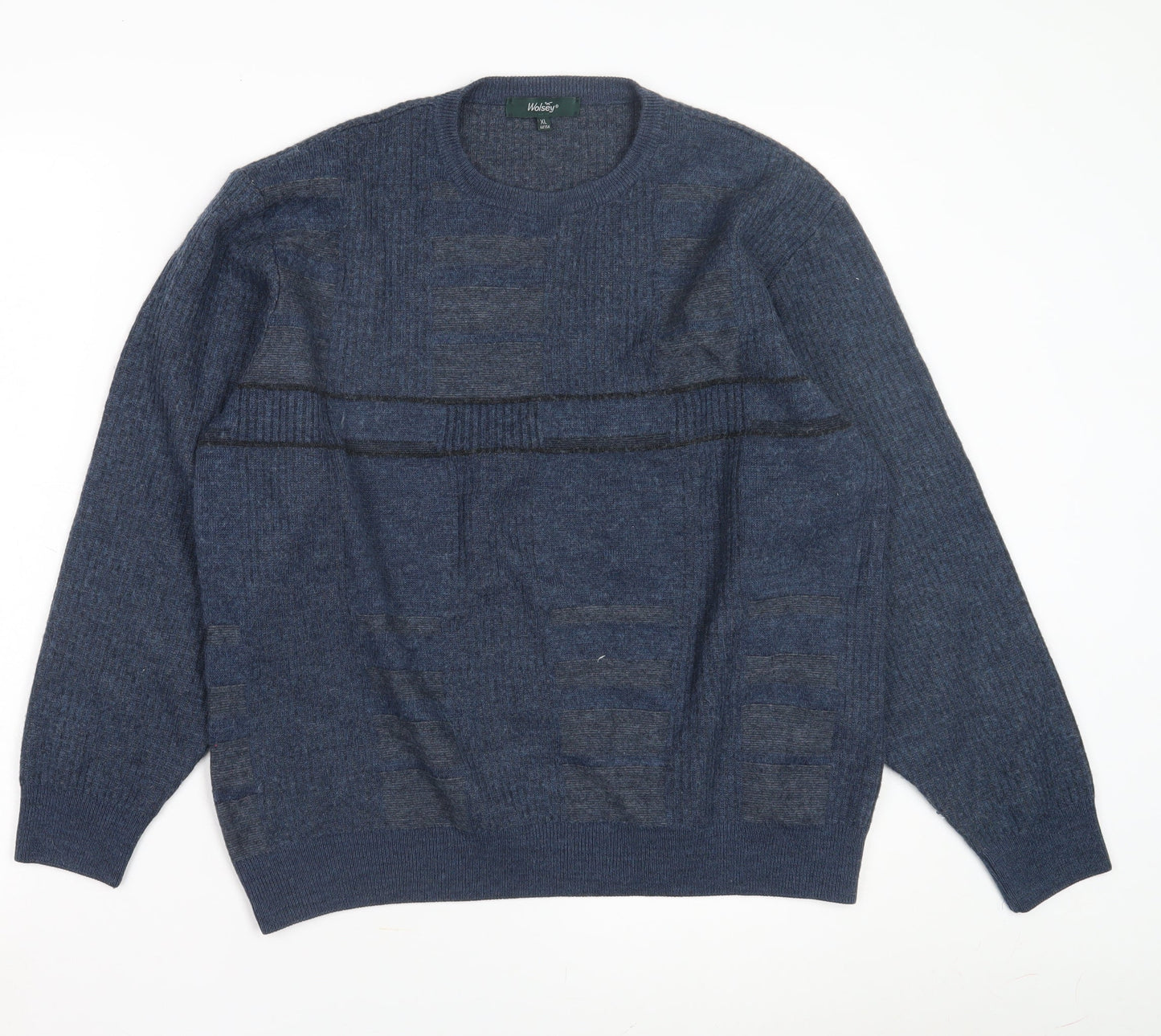 Wolsey Men's XL Blue Pullover Crew Neck Jumper