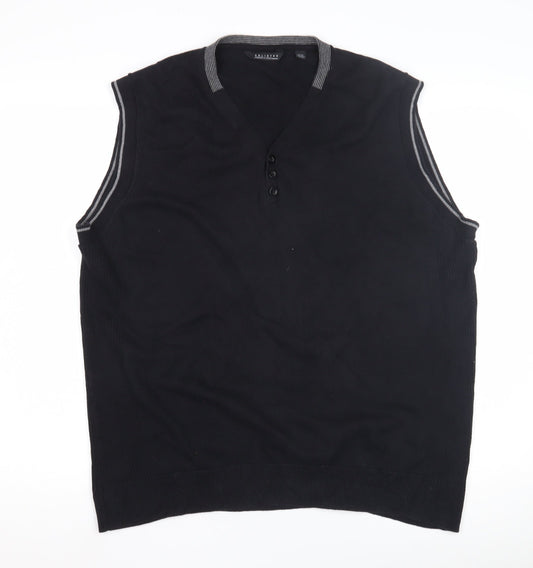 Unlisted by Kenneth Cole Men's XL Black Vest Jumper