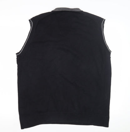 Unlisted by Kenneth Cole Men's XL Black Vest Jumper