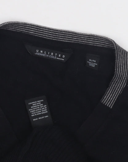 Unlisted by Kenneth Cole Men's XL Black Vest Jumper
