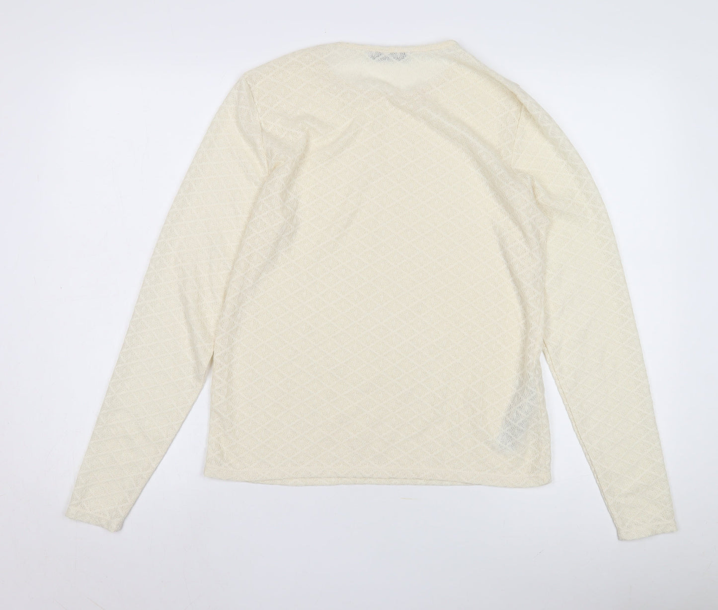 Womens UK Size XL MNG Ivory Basic T-Shirt