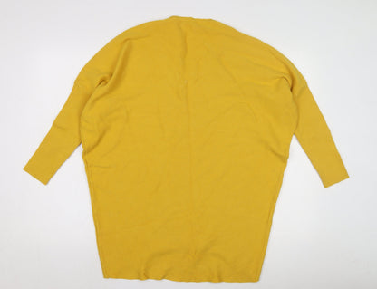 Moewy Women's Yellow Leopard Star Pullover One Size