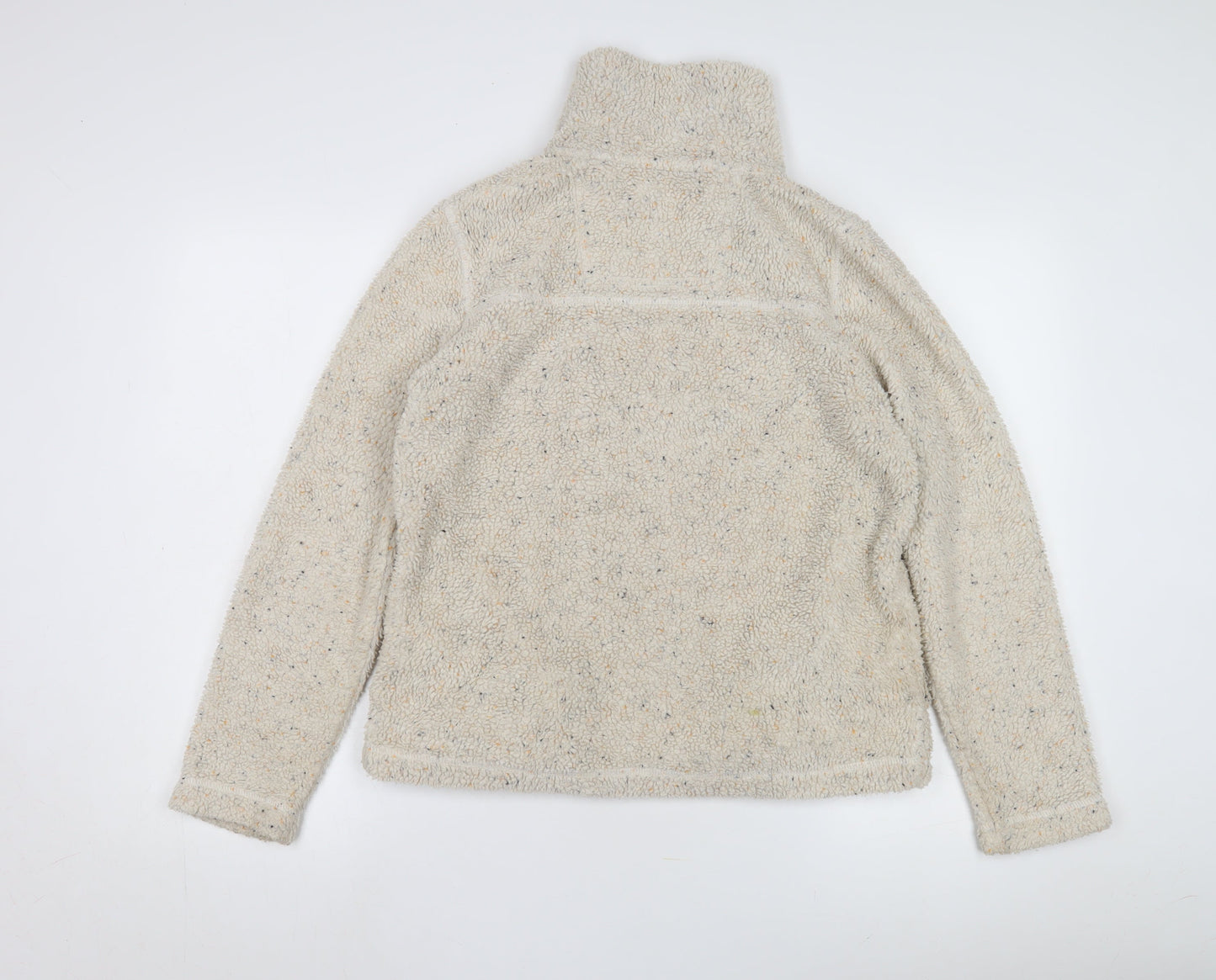 Womens UK Size 10 Fat Face Beige Full Zip Sweatshirt