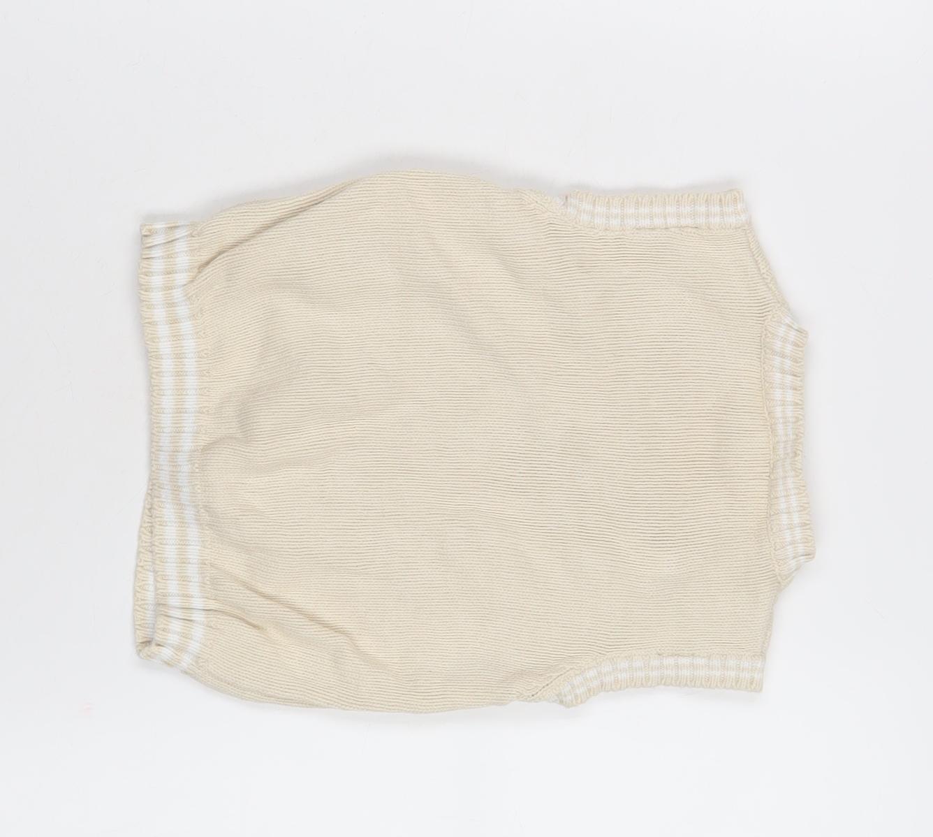 JoJo Maman Bébé Beige Unisex Baby Vest 18-24 Months