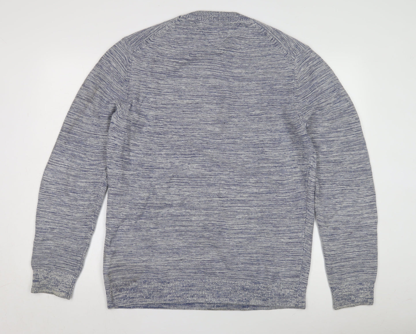 Tommy Hilfiger Men's Blue L Knit Cotton Pullover Jumper