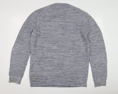 Tommy Hilfiger Men's Blue L Knit Cotton Pullover Jumper