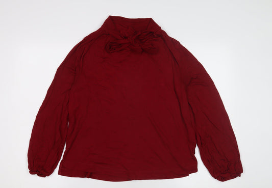 Esprit Women's Red High Neck Long Sleeve Top XL