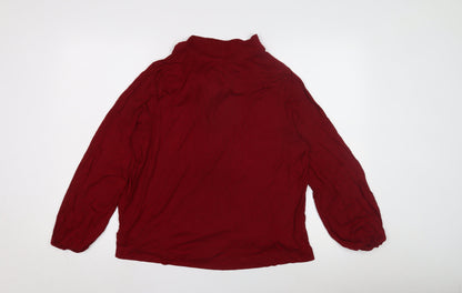 Esprit Women's Red High Neck Long Sleeve Top XL