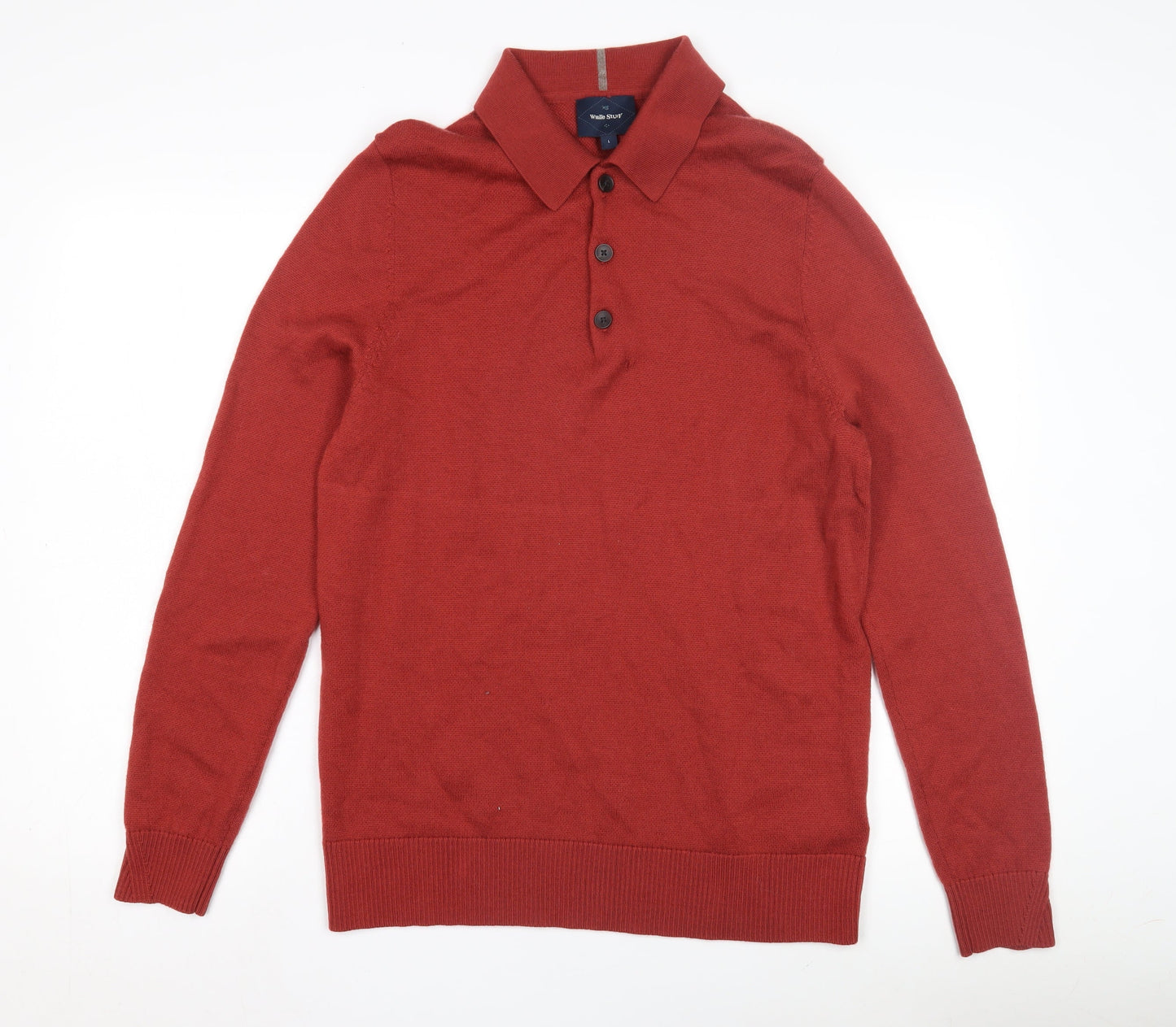 White Stuff Men's Red Wool Pullover Jumper - L