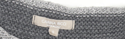 Womens UK Size S Carina Ricci Grey Pullover Jumper