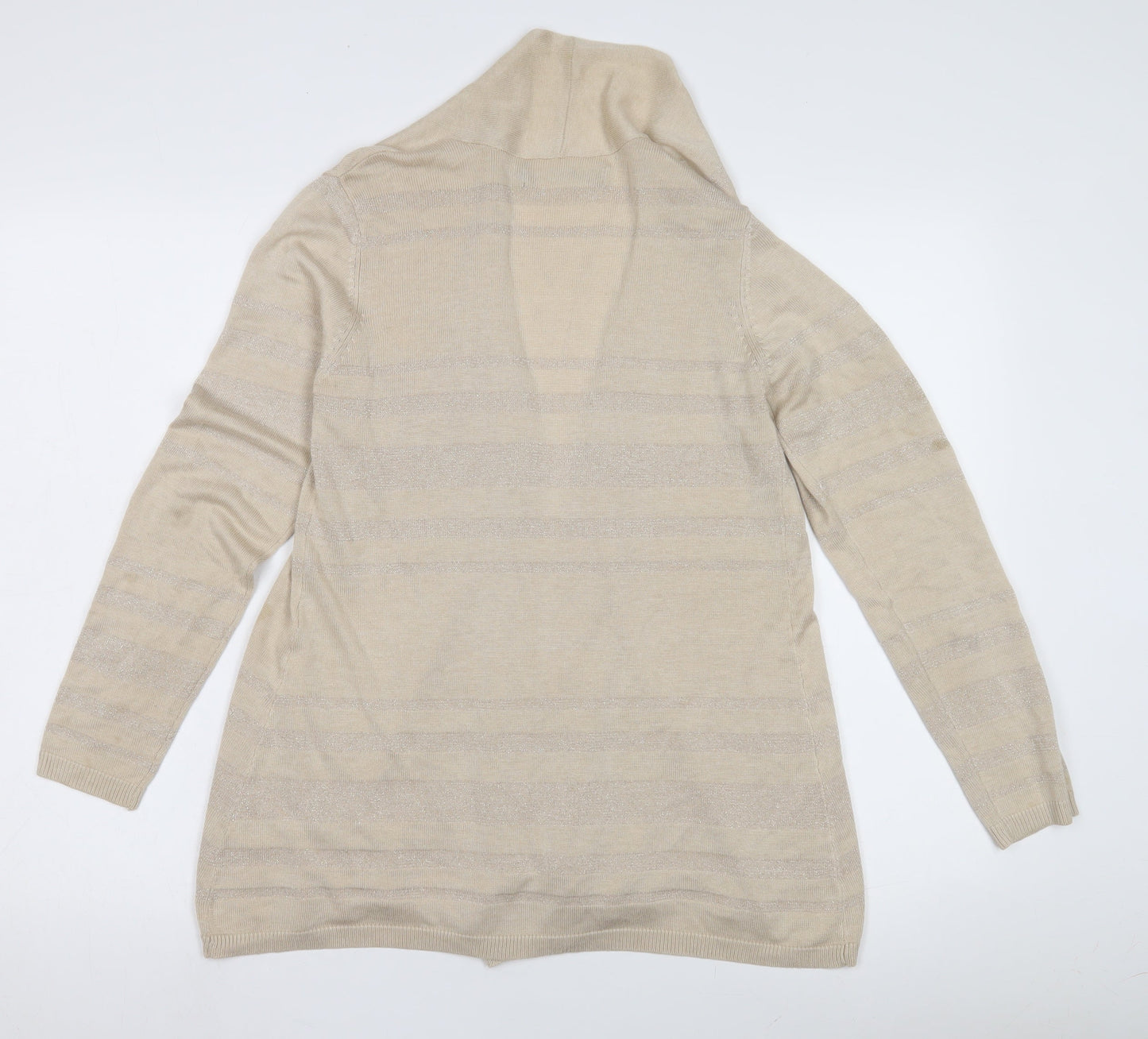 Isle Women's Beige Open Front Cardigan, Size S, Viscose Blend