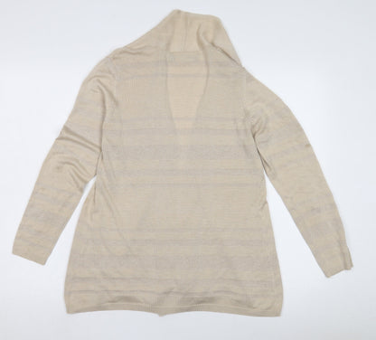 Isle Women's Beige Open Front Cardigan, Size S, Viscose Blend
