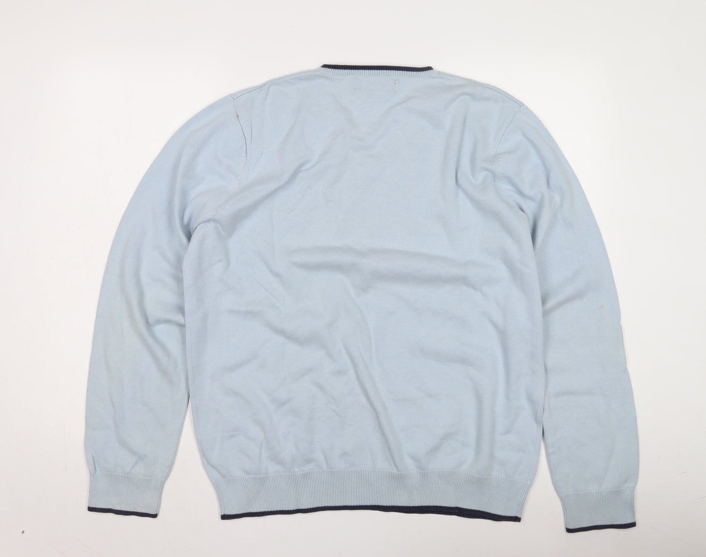 Ben Sherman Men's Blue V-Neck Pullover Jumper XL