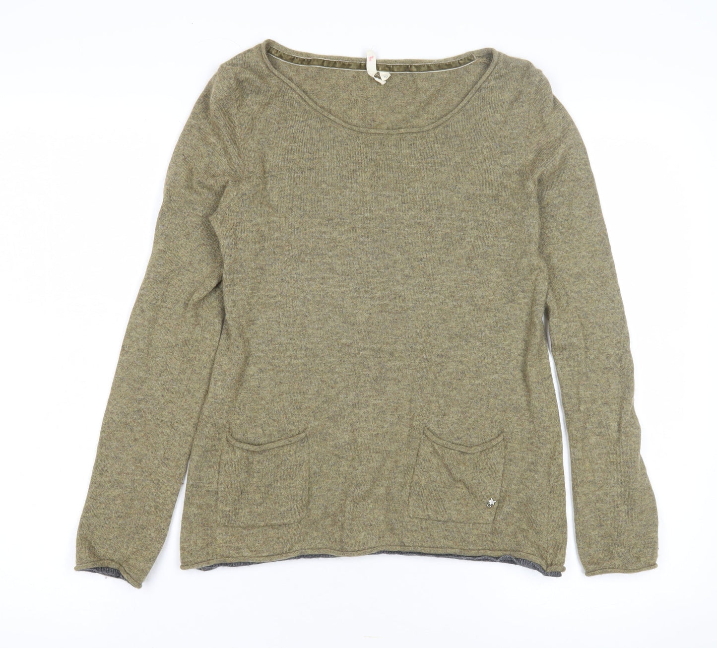 Womens UK Size 10 Unknown Green Pullover Jumper
