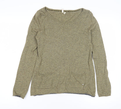 Womens UK Size 10 Unknown Green Pullover Jumper