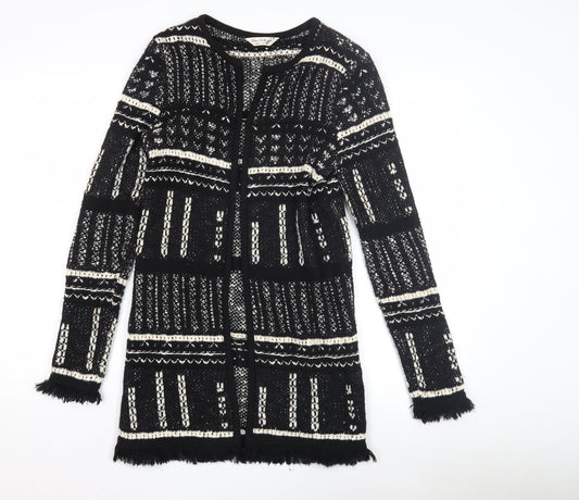 Womens UK Size 8 Miss Selfridge Black Cardigan Jumper