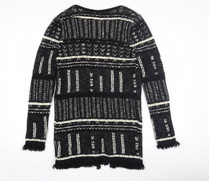 Womens UK Size 8 Miss Selfridge Black Cardigan Jumper