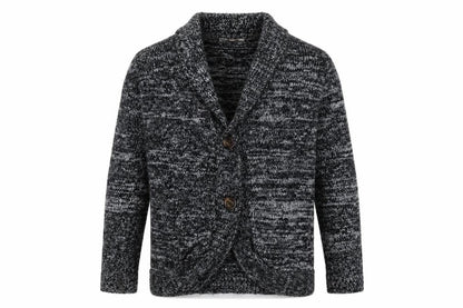 Heart & Soul Men's Black Cardigan, Medium, Acrylic Blend