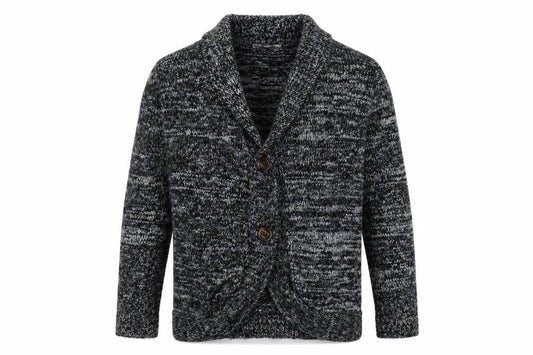Heart & Soul Men's Black Cardigan, Medium, Acrylic Blend