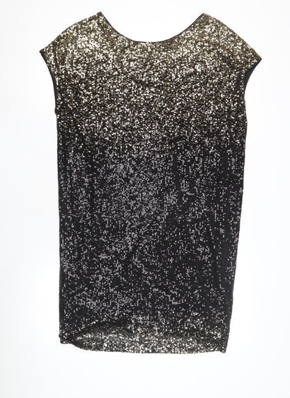 Next Women's Black Sequin Party Dress Size 12