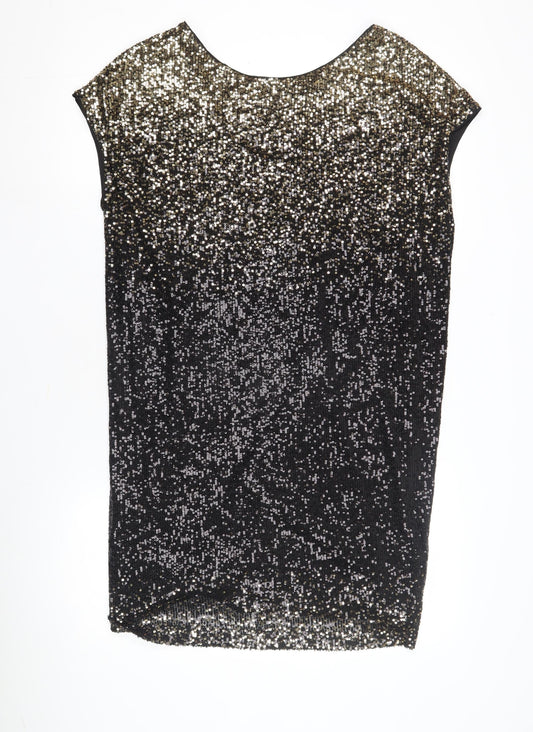 Next Women's Black Sequin Party Dress Size 12