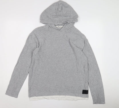 H&M Teens Grey Pullover Hoodie, Size 14, Casual Wear
