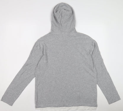 H&M Teens Grey Pullover Hoodie, Size 14, Casual Wear
