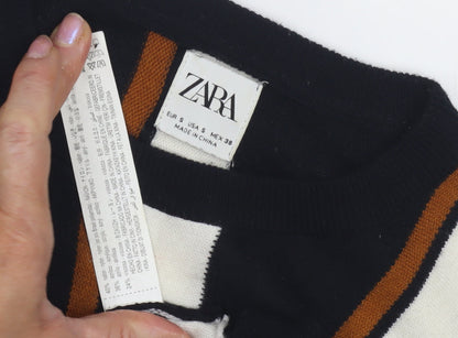 Womens UK Size 10 Zara Multicoloured Pullover Jumper