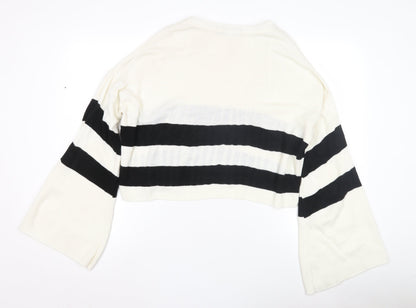 boohoo Women's Striped Pullover Jumper, Size UK 10