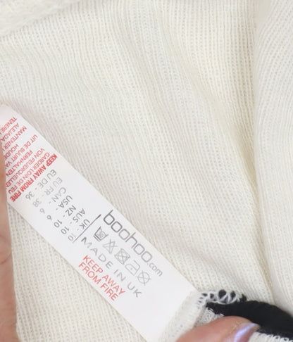 boohoo Women's Striped Pullover Jumper, Size UK 10