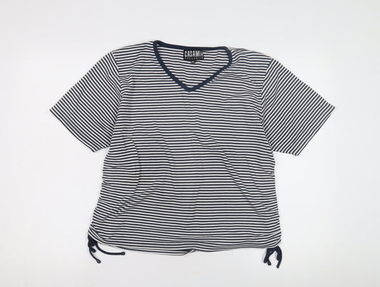 Womens UK Size M CASAMIA Blue Basic T-Shirt