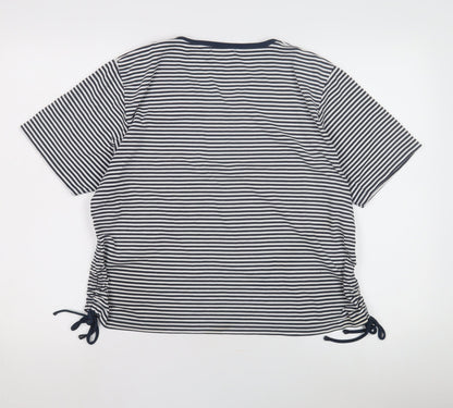 Womens UK Size M CASAMIA Blue Basic T-Shirt
