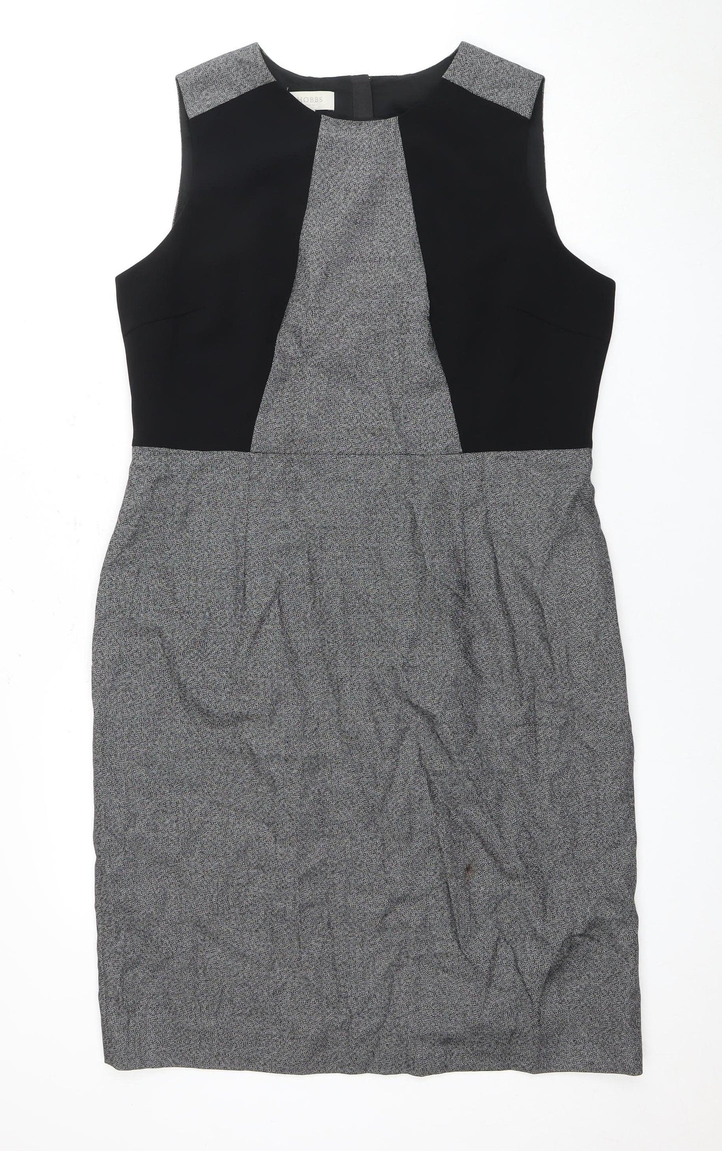 Hobbs Women's Black Grey Sheath Dress Size 16