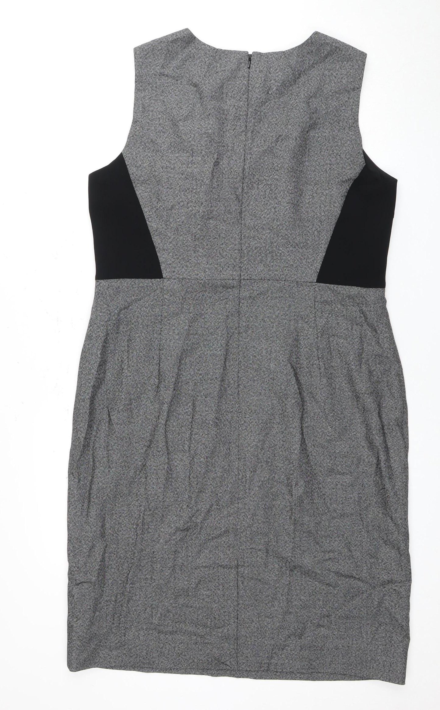 Hobbs Women's Black Grey Sheath Dress Size 16