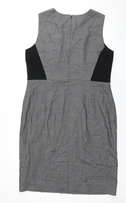 Hobbs Women's Black Grey Sheath Dress Size 16