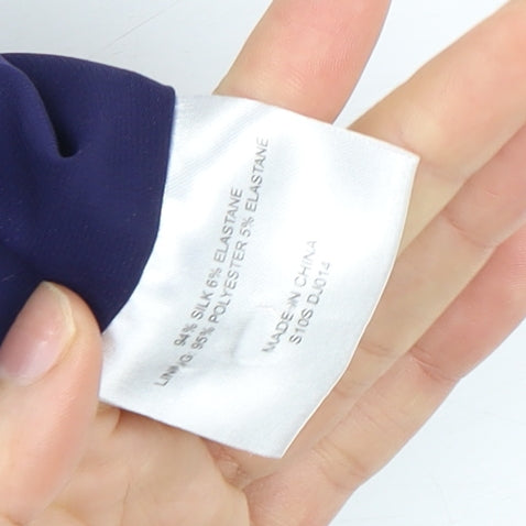 Karen Millen Women's Blue Sequin Bodycon Dress Size 14