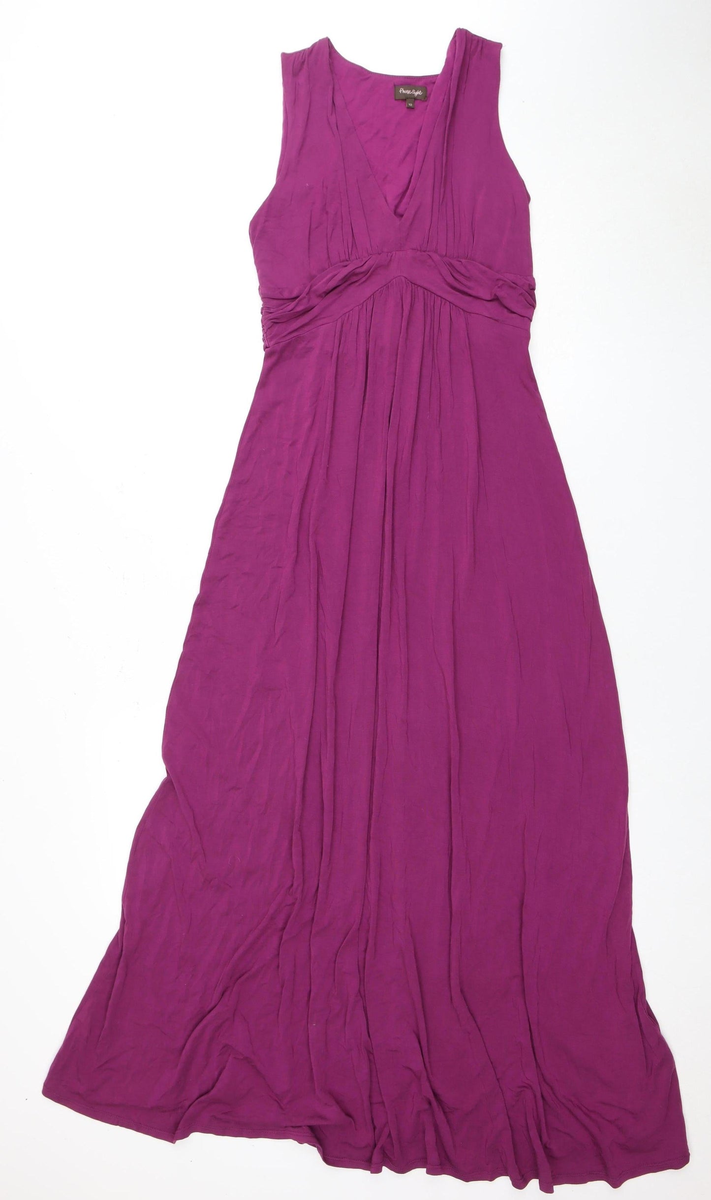 Jane Ashley Women's Purple Long Knit Dress Size 12