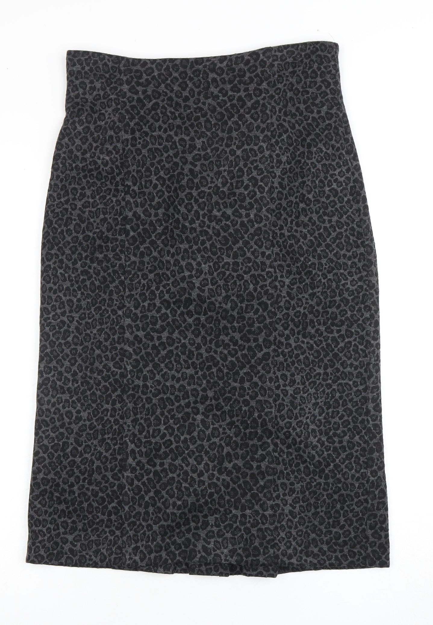 Laura Ashley Women's Black Animal Print Skirt, Size 12