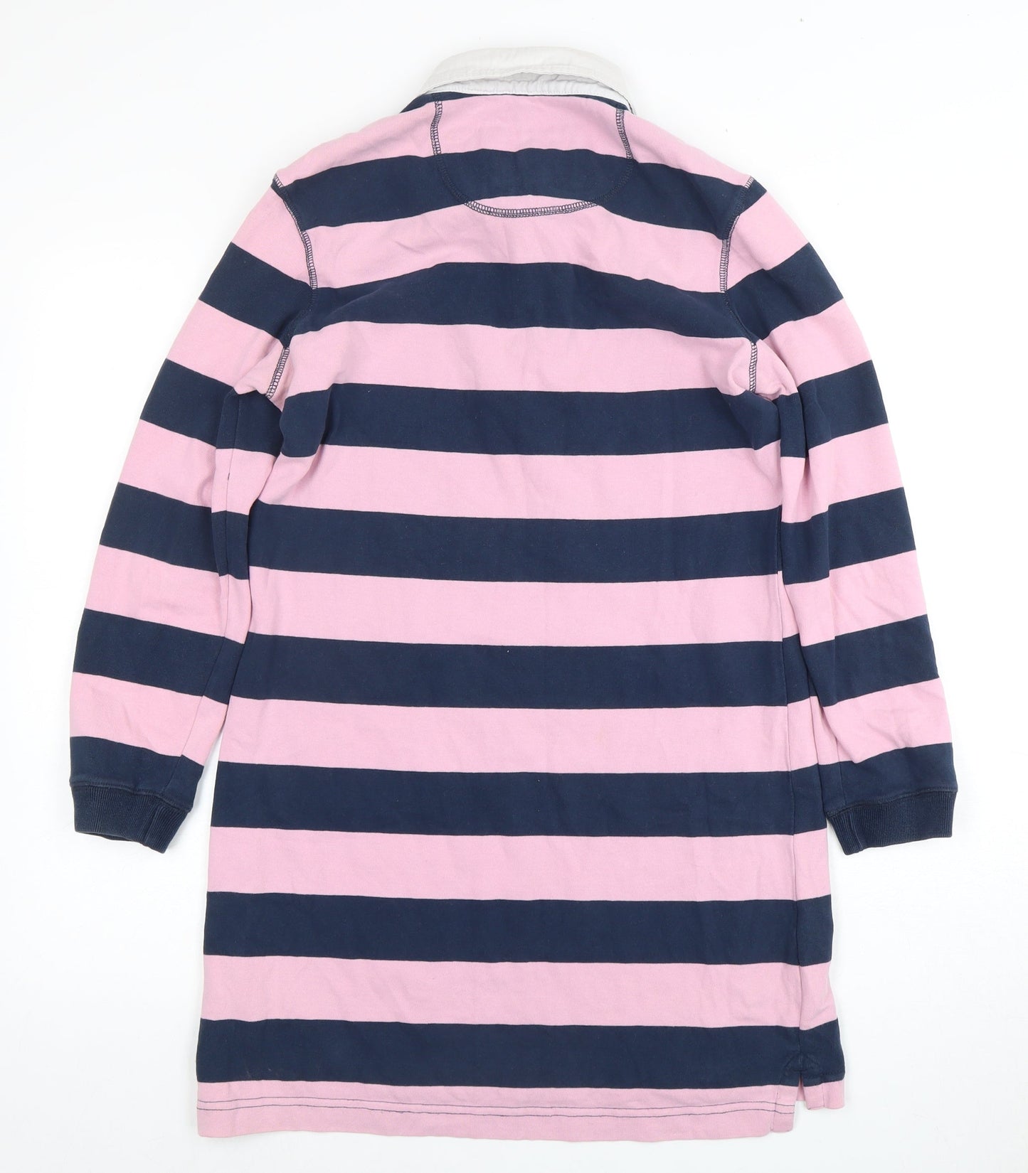 Jack Wills Women's Striped Shirt Dress, Pink/Navy, Size 10