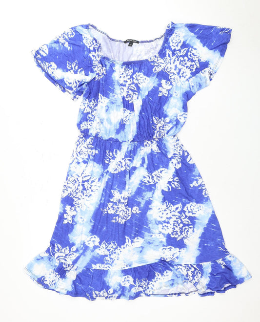 Roman Petite Blue Floral Women's Dress Size 12