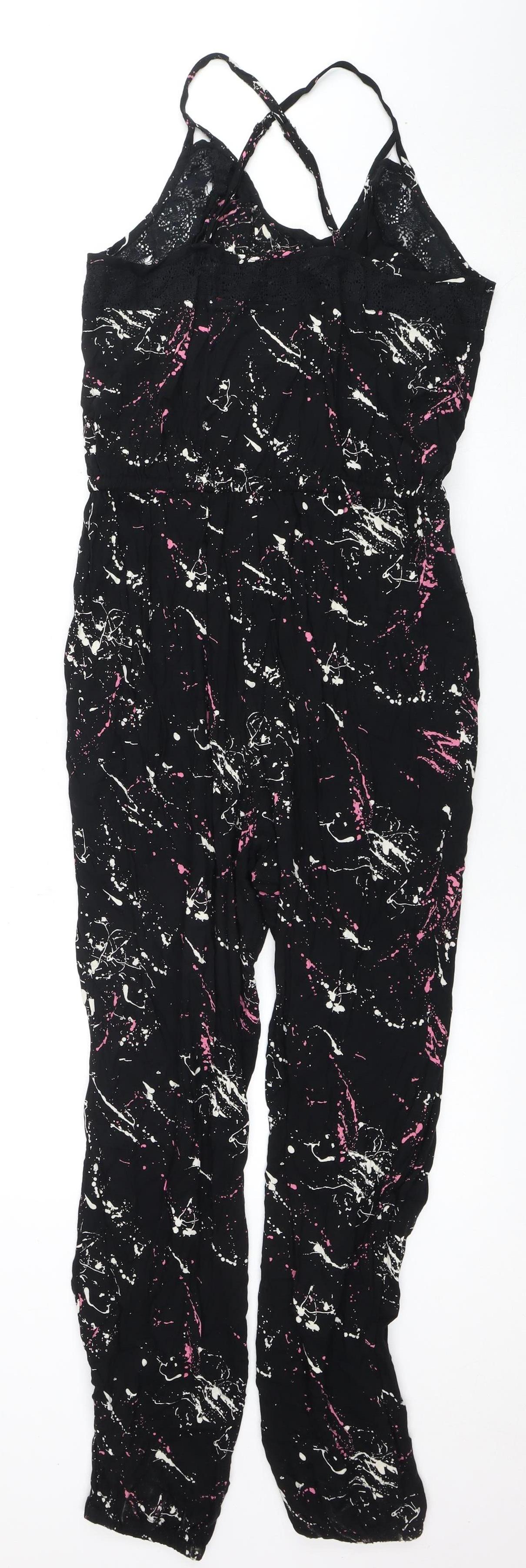 Superdry Women's Black Lace Jumpsuit M