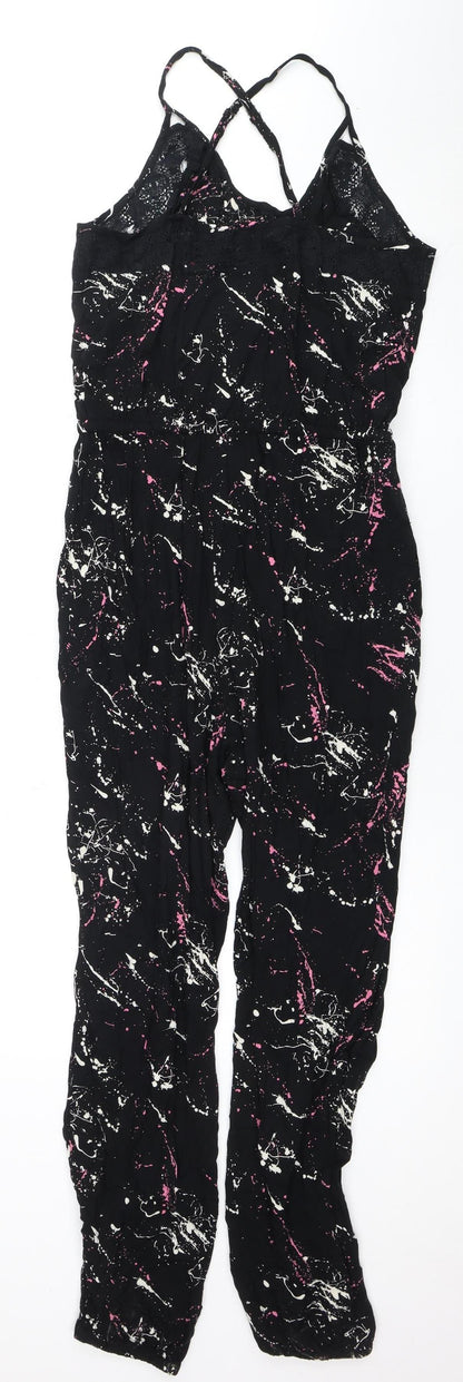 Superdry Women's Black Lace Jumpsuit M