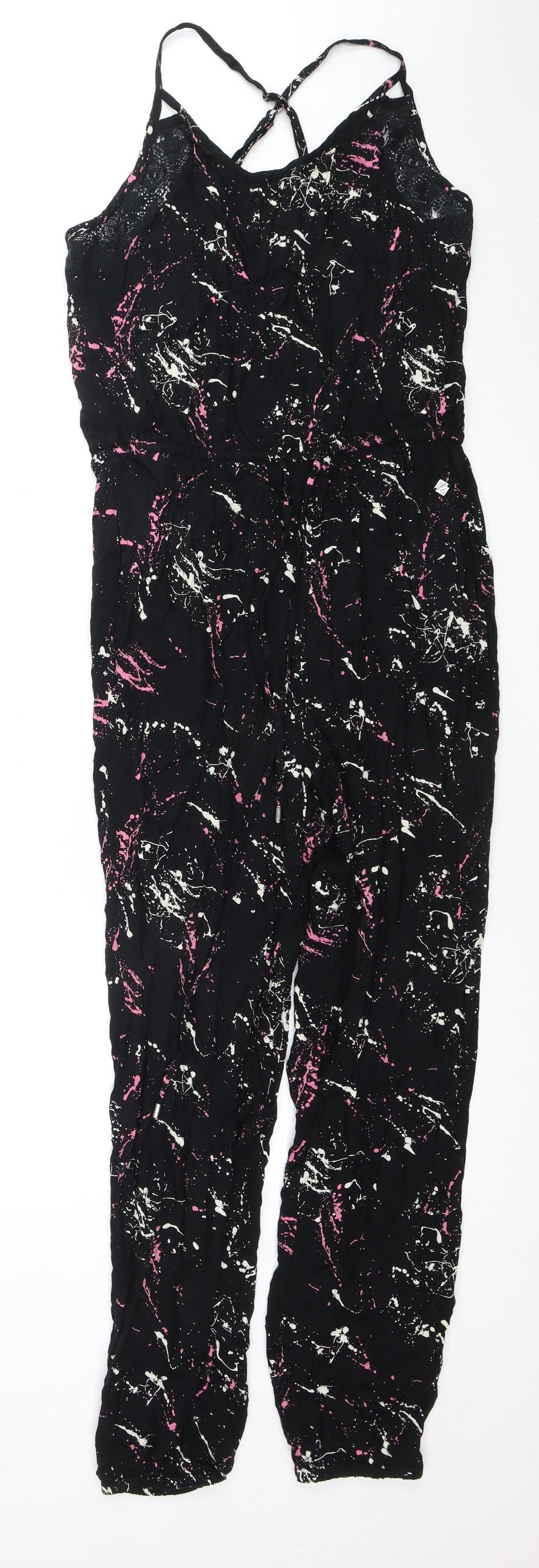 Superdry Women's Black Lace Jumpsuit M