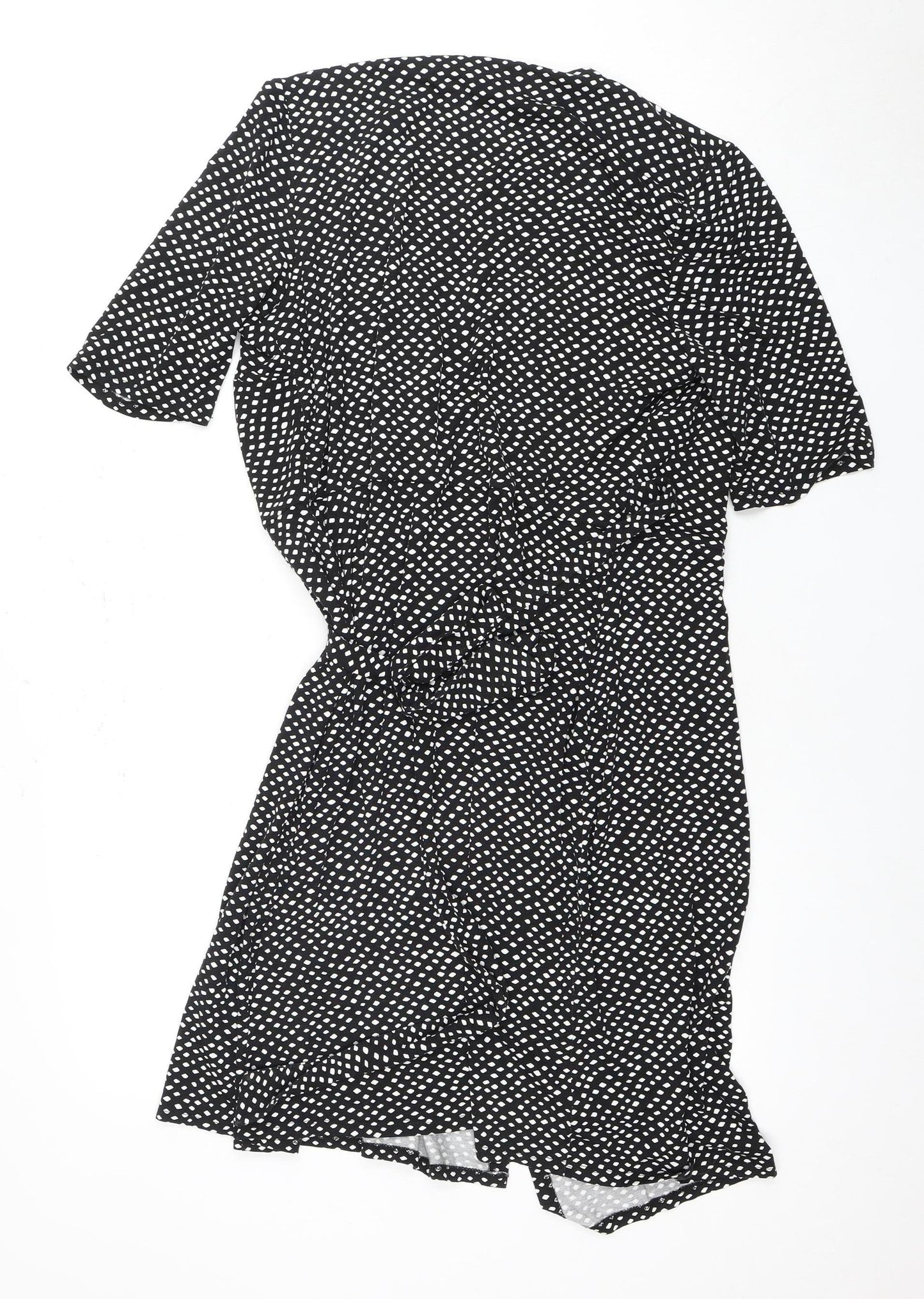 Hobbs Women's Black Geometric Dress Size 14 Casual