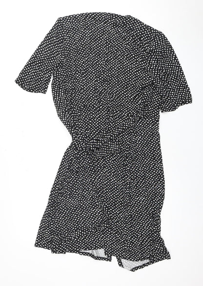 Hobbs Women's Black Geometric Dress Size 14 Casual