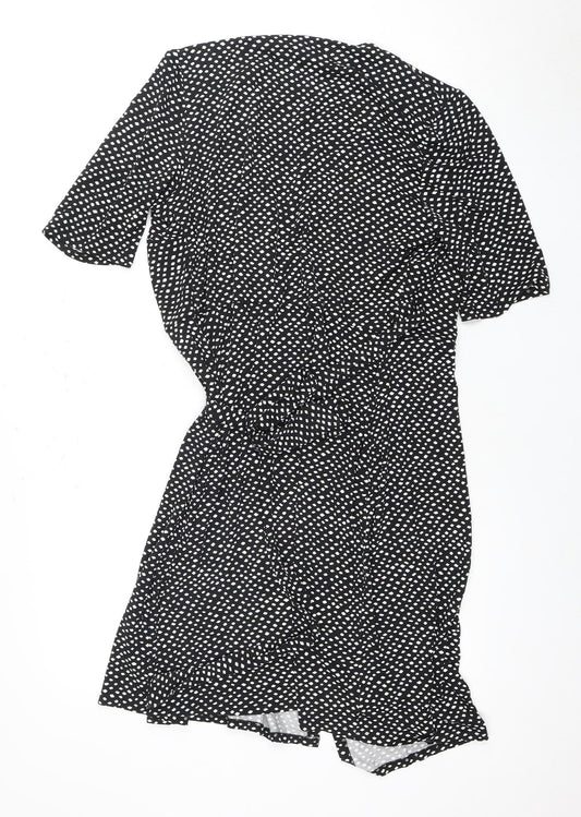 Hobbs Women's Black Geometric Dress Size 14 Casual