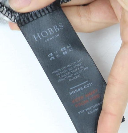 Hobbs Women's Black Geometric Dress Size 14 Casual