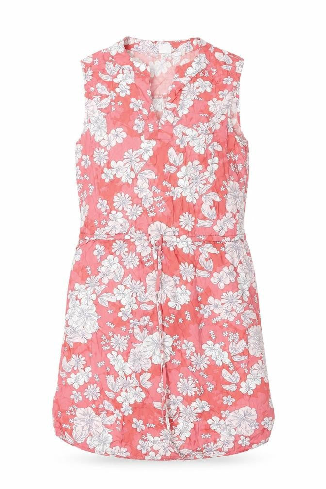 Women's Pink Floral Strapless Dress, Size S