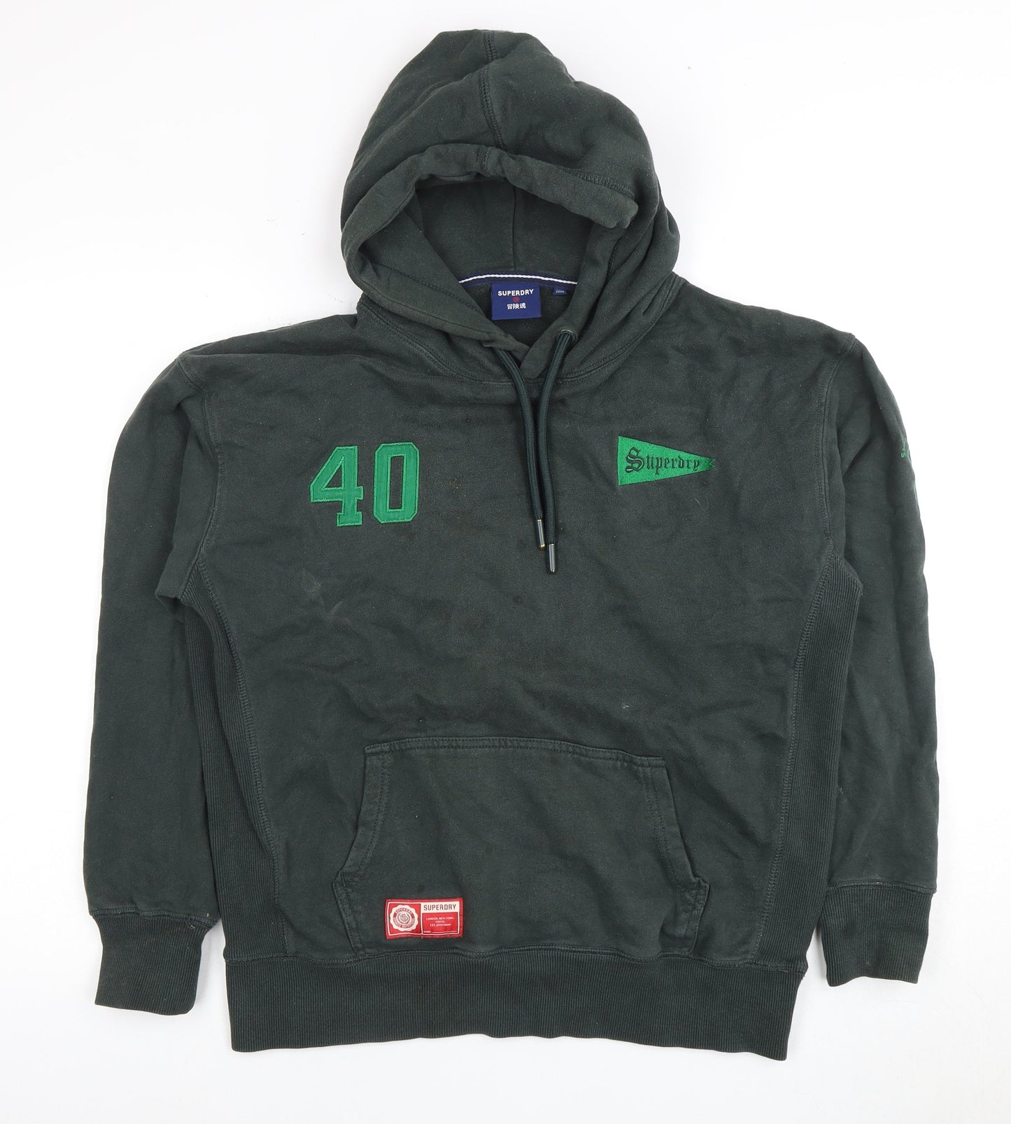 Superdry Men's Green Pullover Hoodie XS