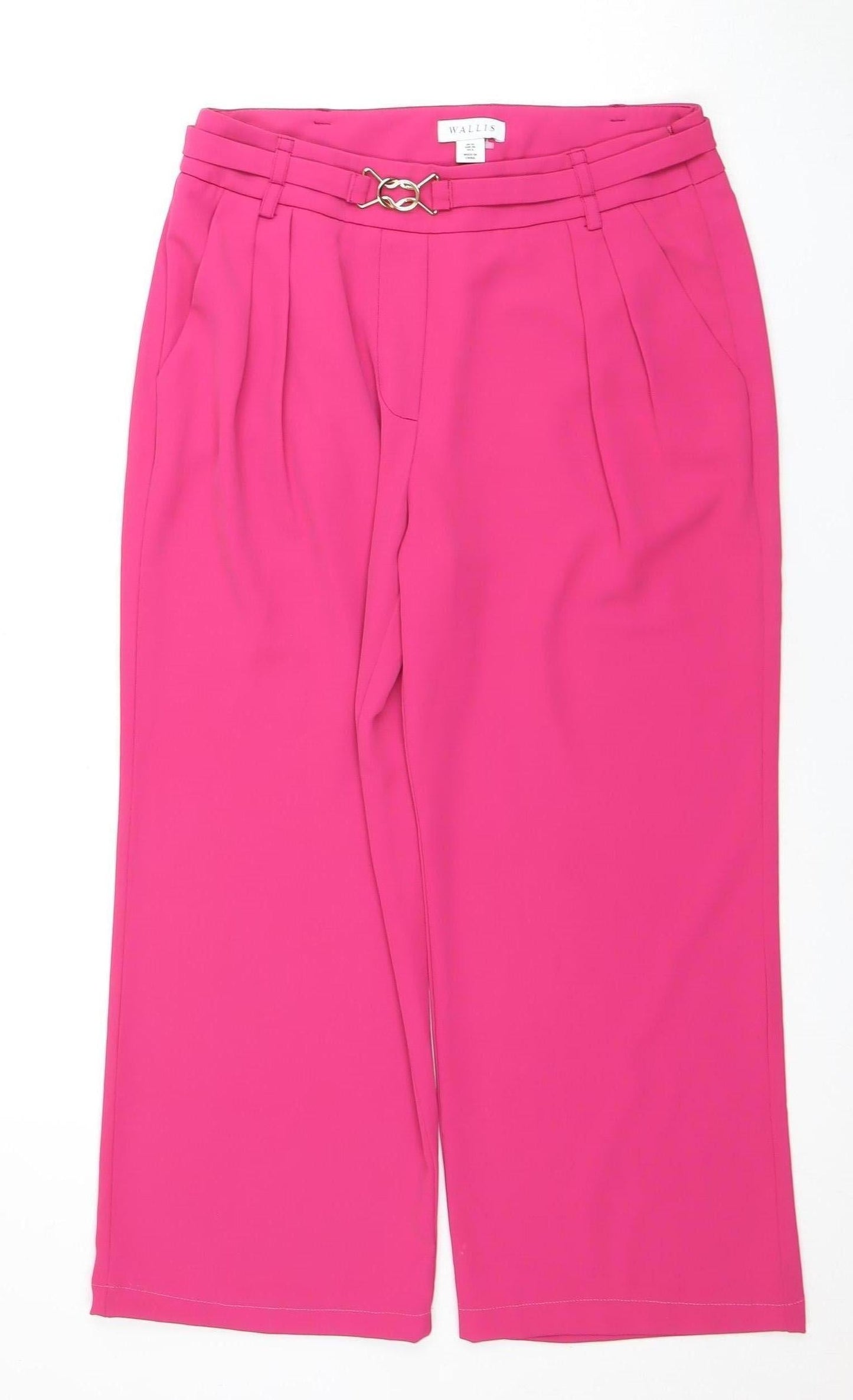 Womens UK Size 10 Wallis Regular Fit Casual Party/Cocktail Pink Trousers